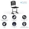 Flash Furniture Student Chair, Black Back, 16-1/4 in W 15-1/4" L 32-1/2" H, Adjustable, Plastic Seat YU-YCX-09010-GG - alternate 10